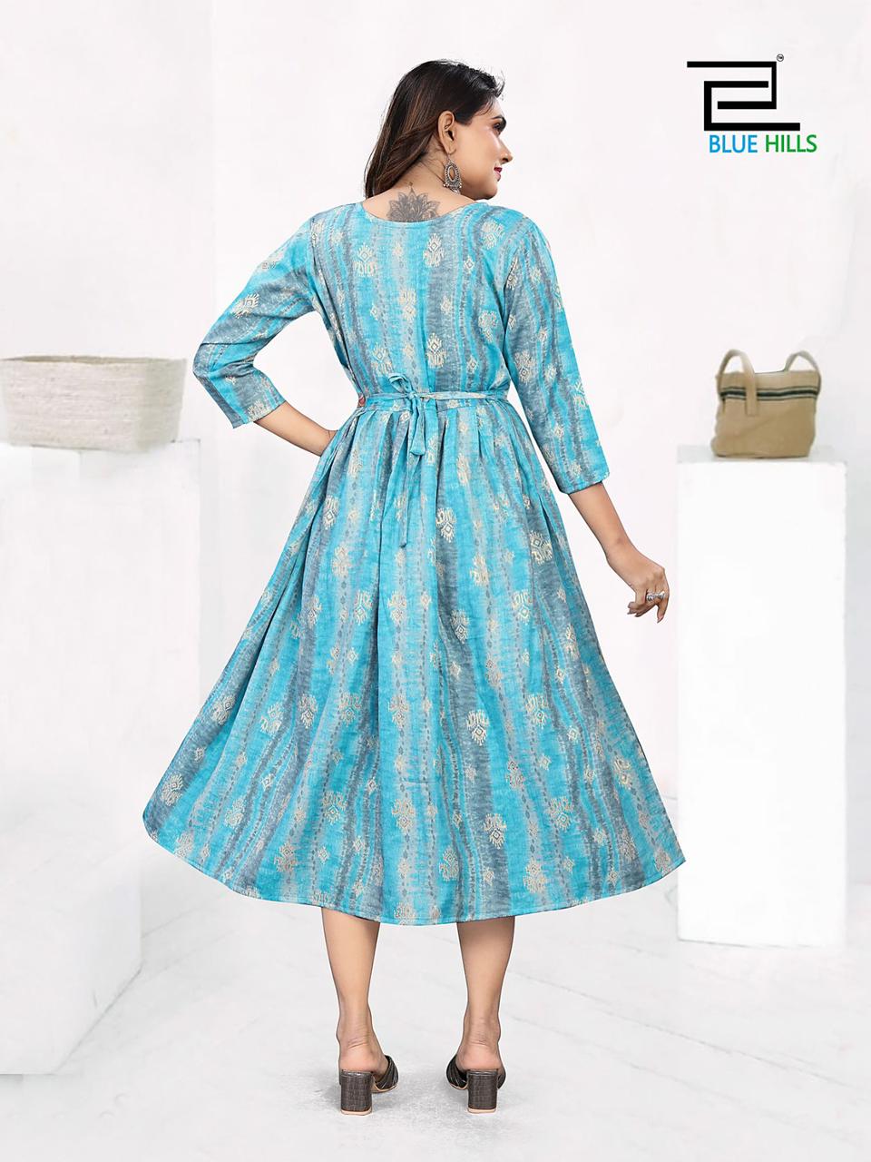 Happiness Vol 10 By Blue Hills Rayon Printed Feeding kurtis Catalog